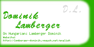 dominik lamberger business card